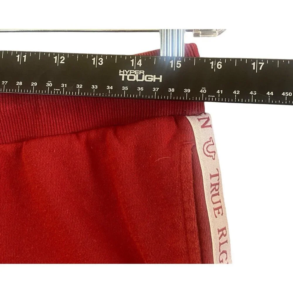 TRUE RELIGION Men Ticket Graphic Jogger Sweatpants Mid Rise Sz M Red Sports 3-37